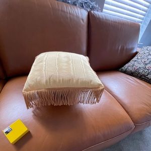 Gold Moiré Silk Pillow